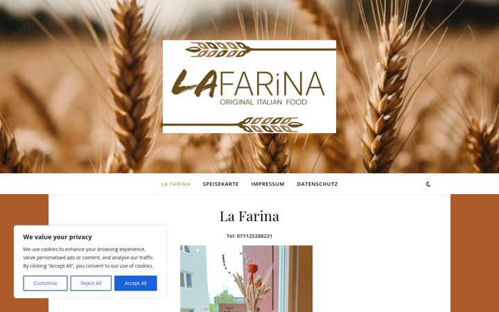 Screenshot of lafarina.de