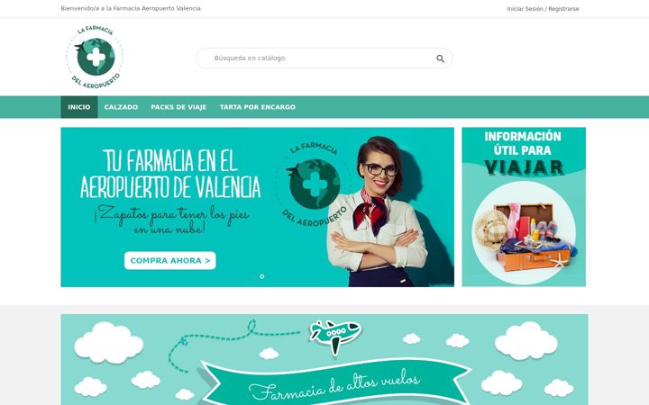 Screenshot of lafarmaciadelaeropuerto.es