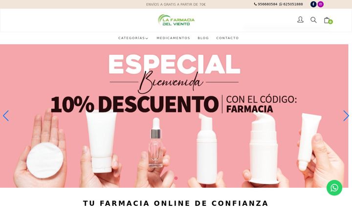 Screenshot of lafarmaciadelviento.es