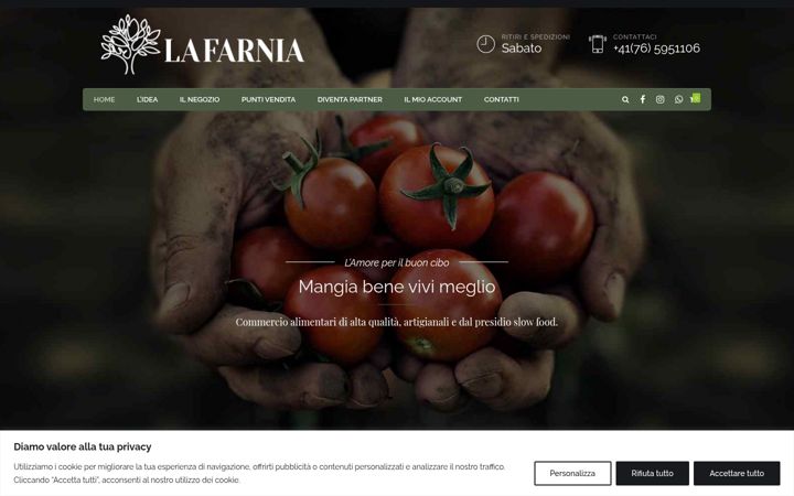 Screenshot of lafarnia.ch