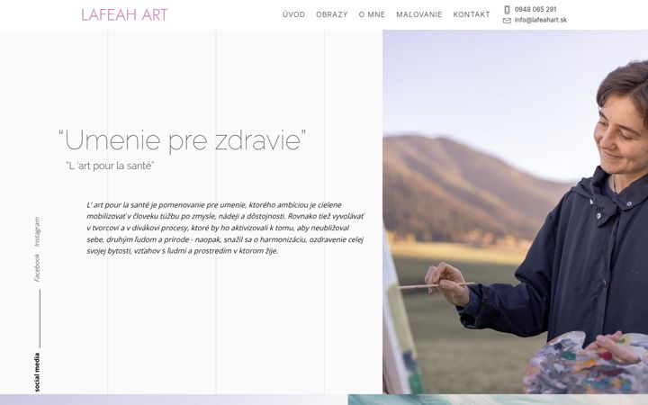 Screenshot of lafeahart.sk