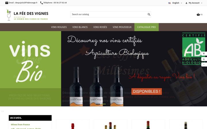 Screenshot of lafeedesvignes.com