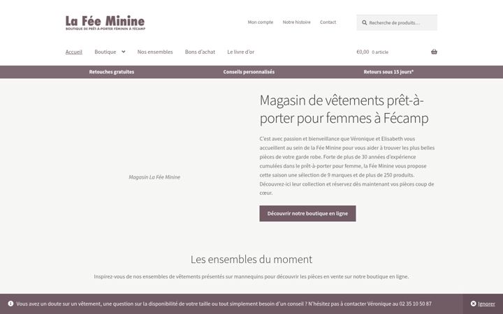 Screenshot of lafeeminine.fr