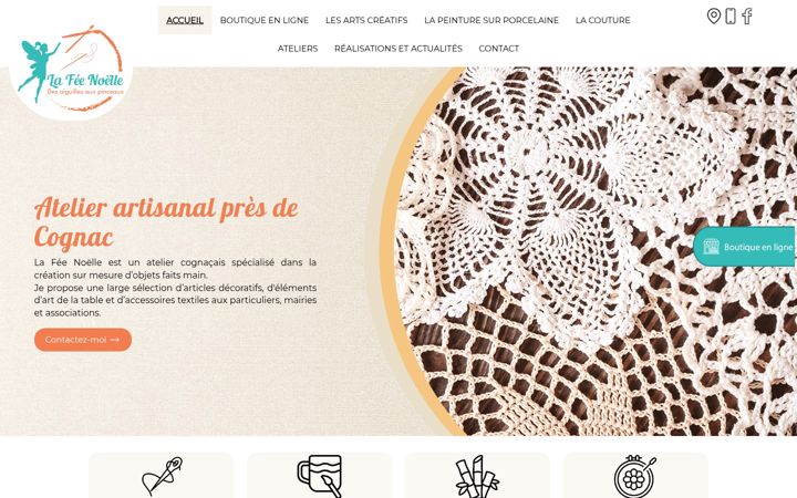 Screenshot of lafeenoelle.fr