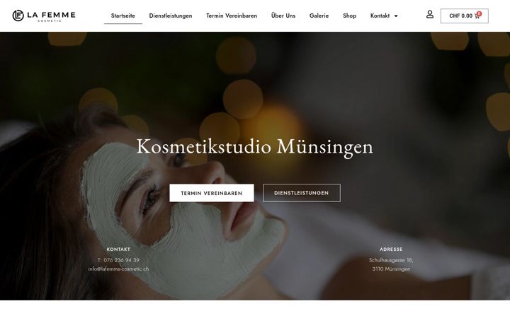 Screenshot of lafemme-cosmetic.ch
