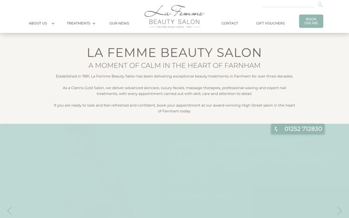 Zrzut ekranu lafemmebeautysalon.com