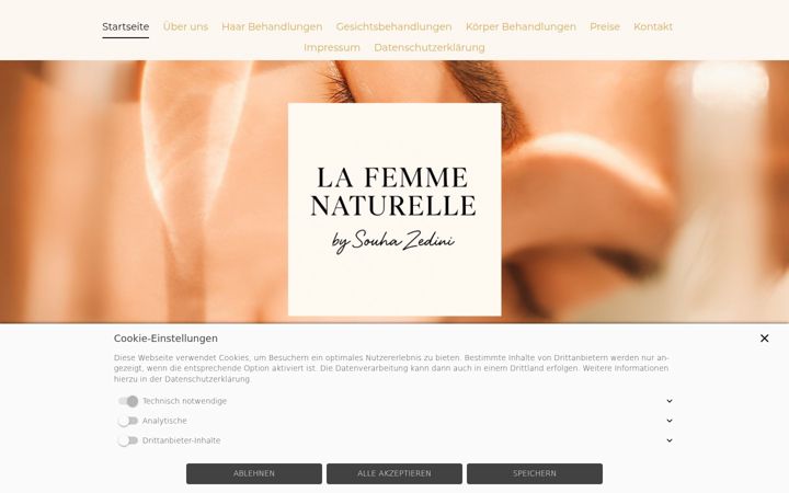 Screenshot of lafemmenaturelle-bonn.com