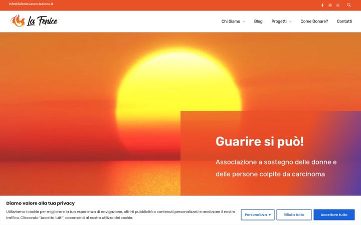 Screenshot of lafeniceassociazione.it