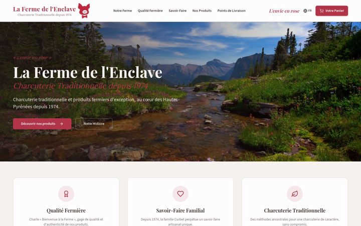 Screenshot of laferme-delenclave.fr