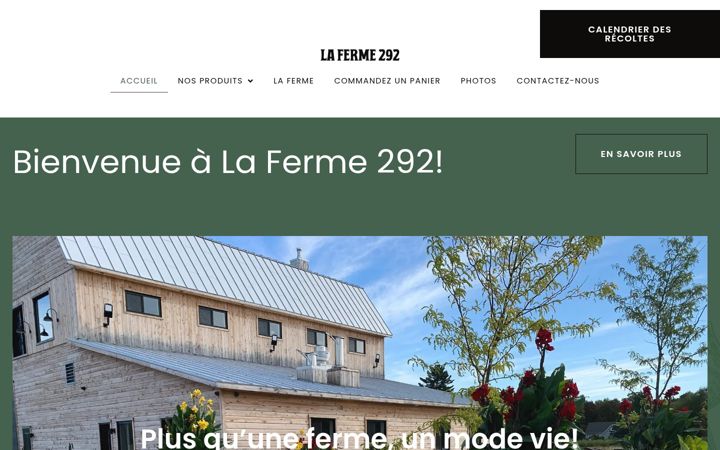 Screenshot of laferme292.com