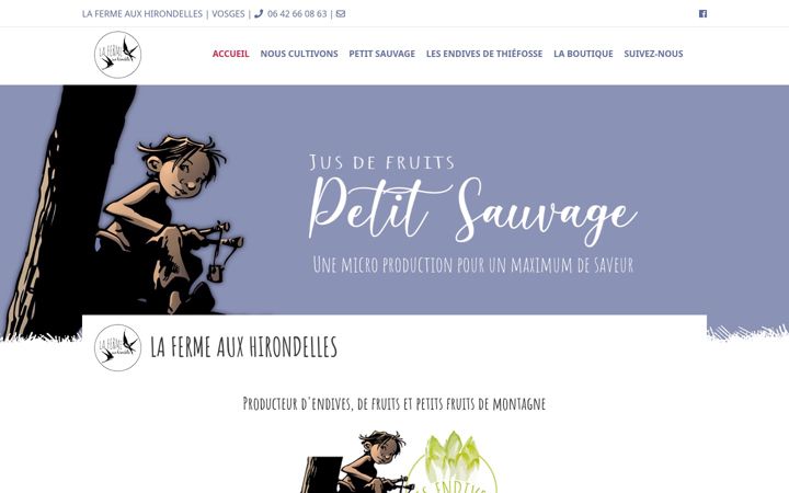 Screenshot of lafermeauxhirondelles.com