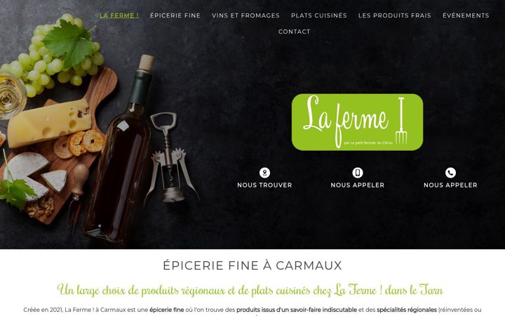 Screenshot of lafermecarmaux.fr