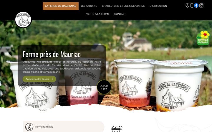 Screenshot of lafermedebassignac.com