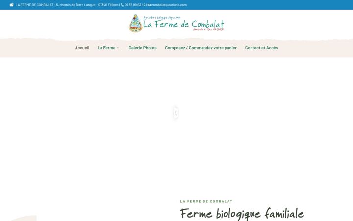 Screenshot of lafermedecombalat.fr