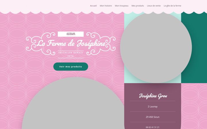 Screenshot of lafermedejosephine.fr