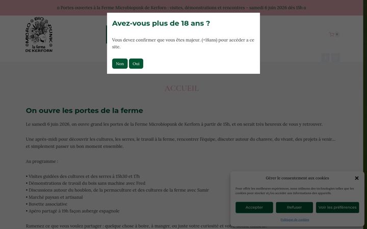 Screenshot of lafermedekerforn.fr