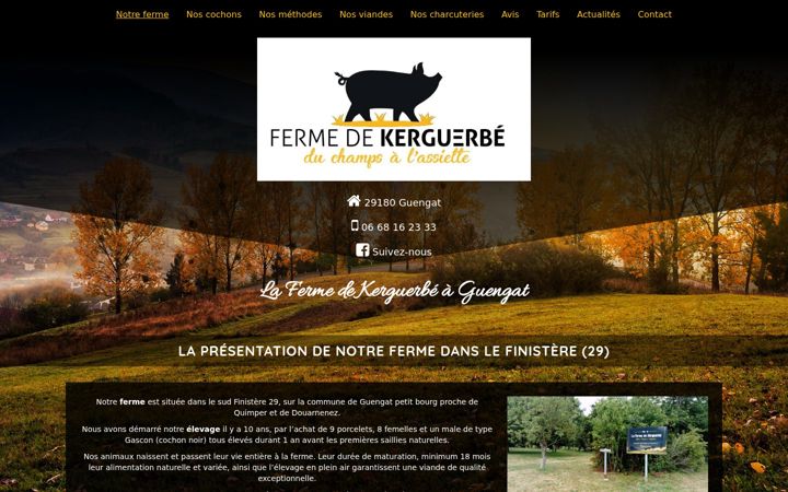 Screenshot of lafermedekerguerbe.fr