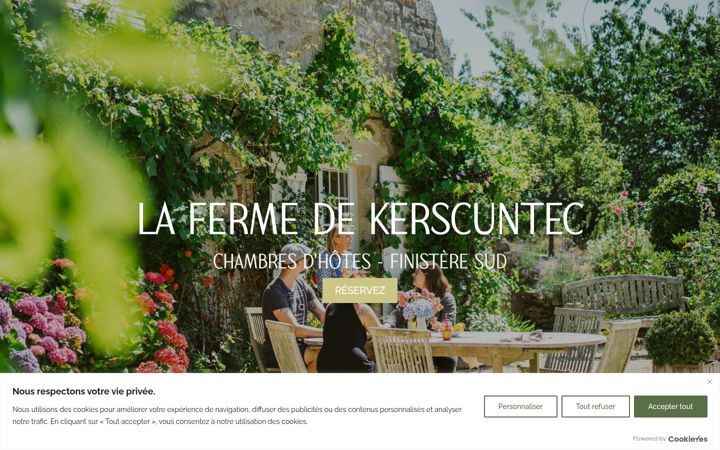 Screenshot of lafermedekerscuntec.fr