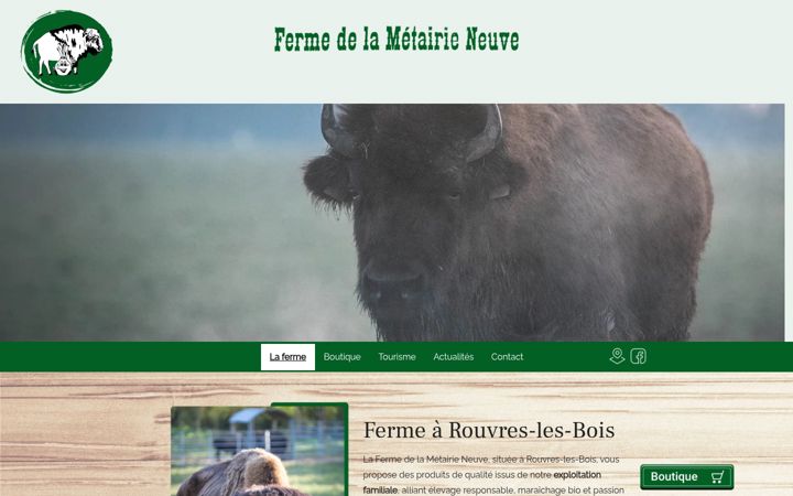 Screenshot of lafermedelametairieneuve.fr