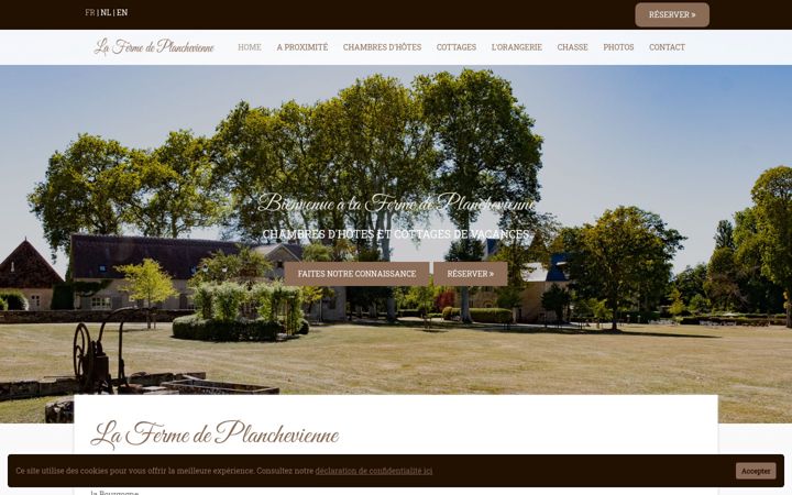 Screenshot of lafermedeplanchevienne.com