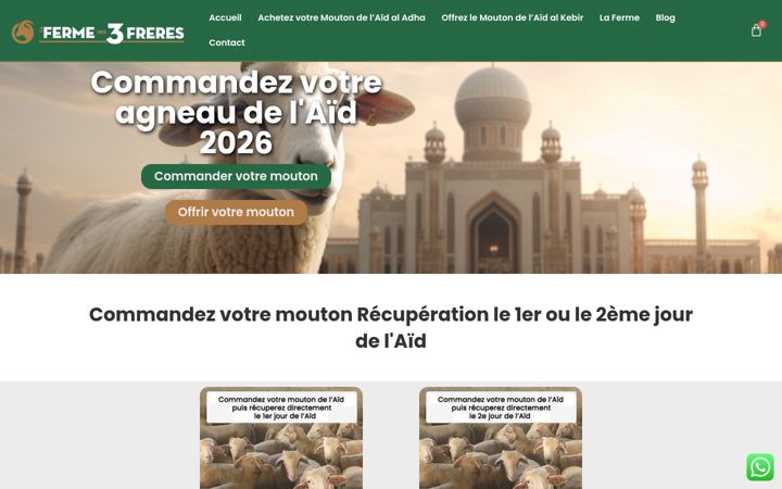 Screenshot of lafermedes3freres.fr