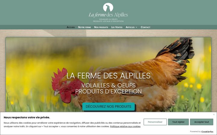 Screenshot of lafermedesalpilles.fr