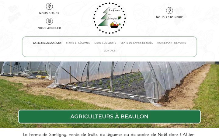 Screenshot of lafermedesantigny.fr