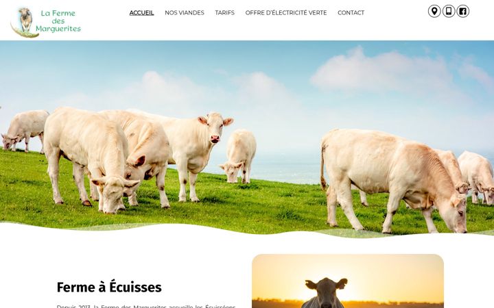 Screenshot of lafermedesmarguerites.fr