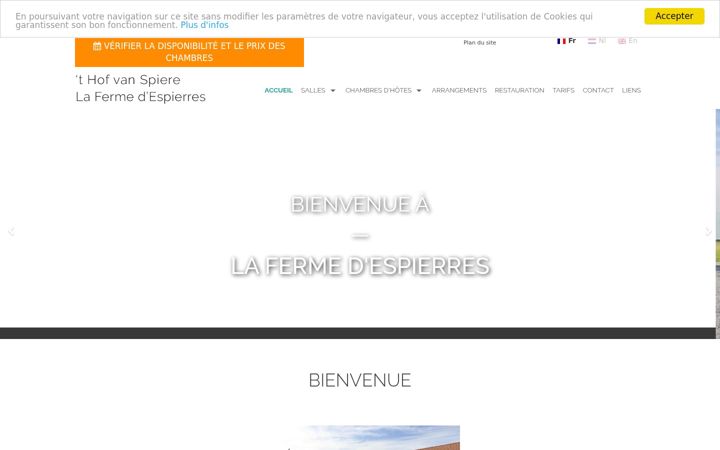 Screenshot of lafermedespierres.be