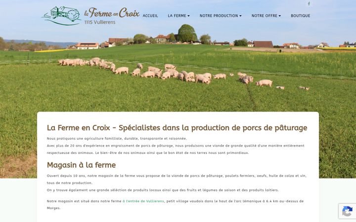 Screenshot of lafermeencroix.ch