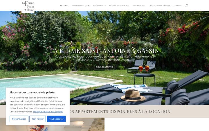 Screenshot of lafermesaintantoine-gassin.com