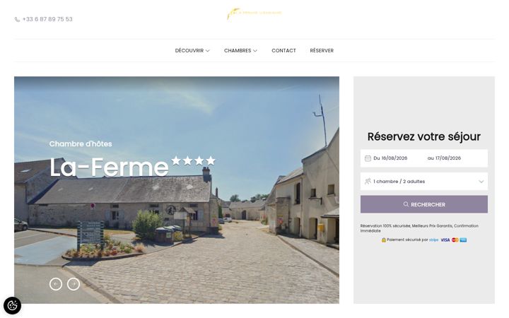 Screenshot of lafermevandame.fr