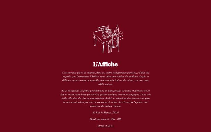Screenshot of lafficheparis.fr