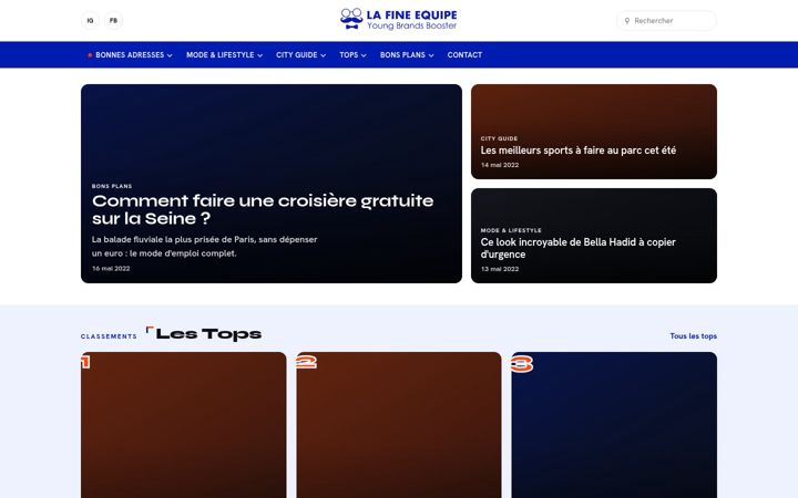 Screenshot of lafineequipe.fr