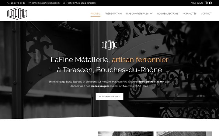 Screenshot of lafinemetallerie.fr