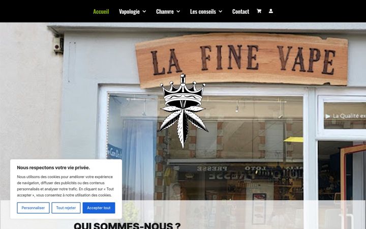 Screenshot of lafinevape63.com