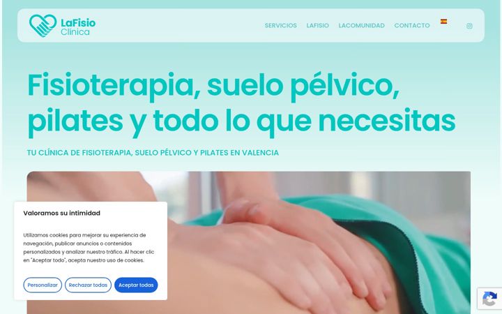 Screenshot of lafisioclinica.com
