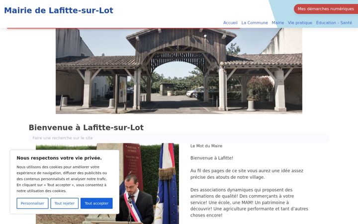 Screenshot of lafittesurlot.fr