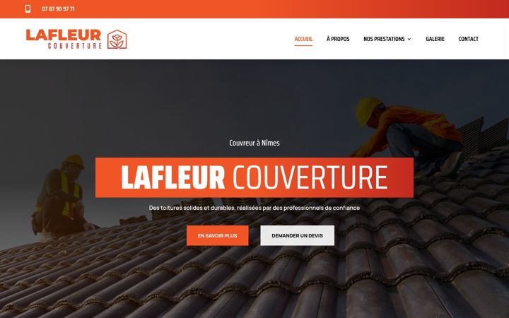 Screenshot of lafleur-couvreur.fr