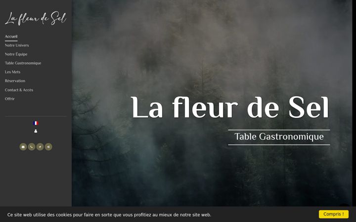 Screenshot of lafleurdesel-restaurant.fr