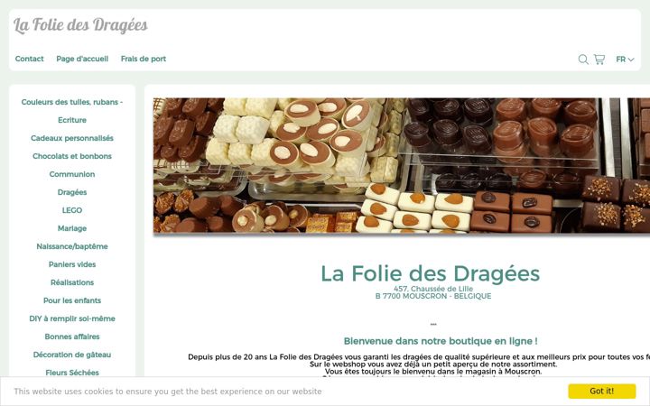 Screenshot of lafoliedesdragees.eu