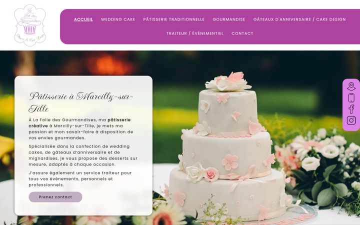 Screenshot of lafoliedesgourmandises.fr