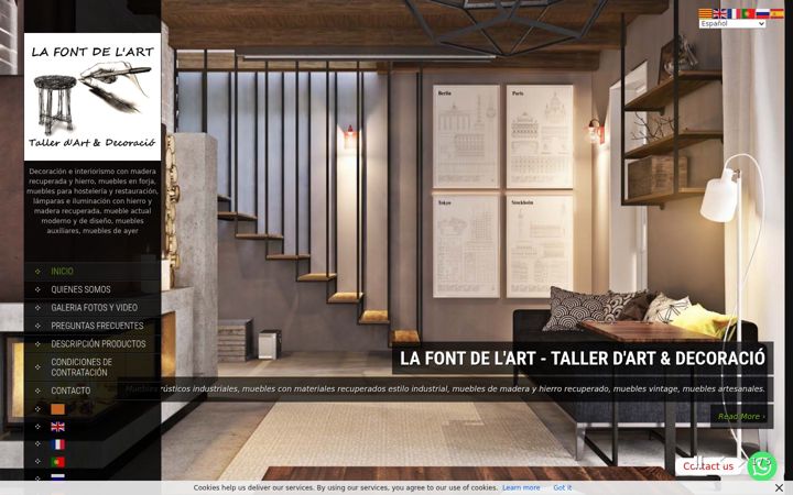 Screenshot of lafontdelart.com