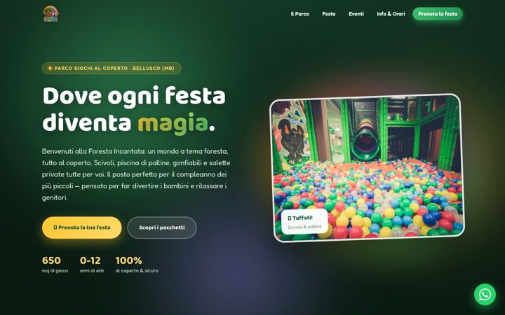 Screenshot of laforestaincantataparcogiochi.com