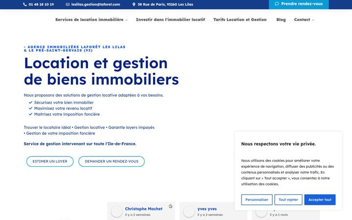 Screenshot of laforet-les-lilas-gestion.com