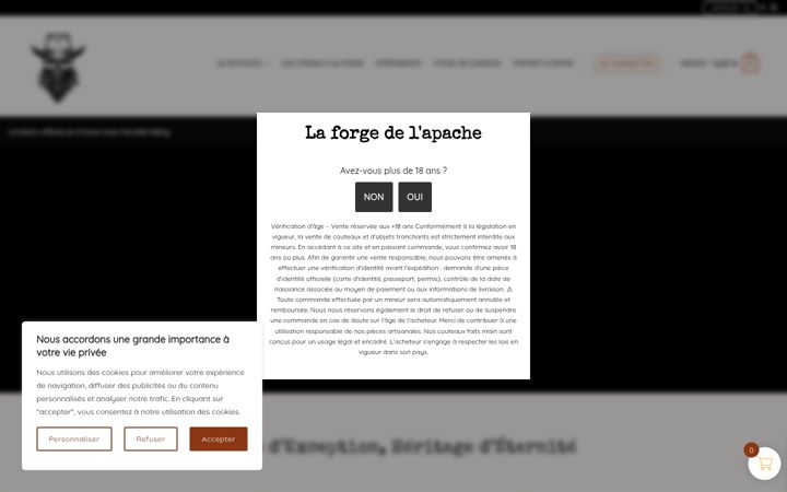 Screenshot of laforgedelapache.fr
