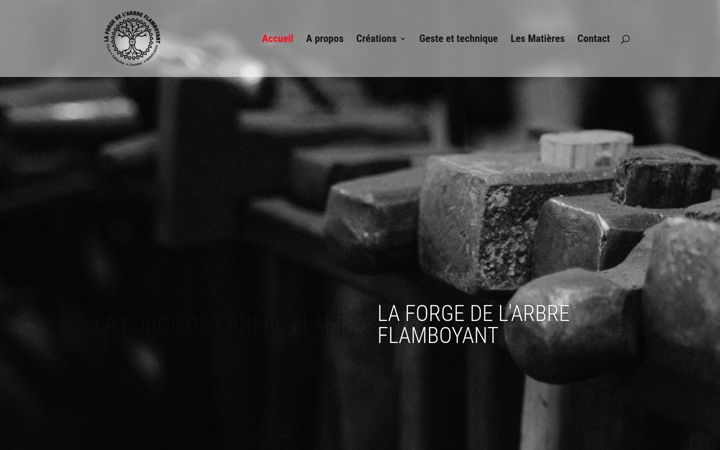 Screenshot of laforgedelarbreflamboyant.com