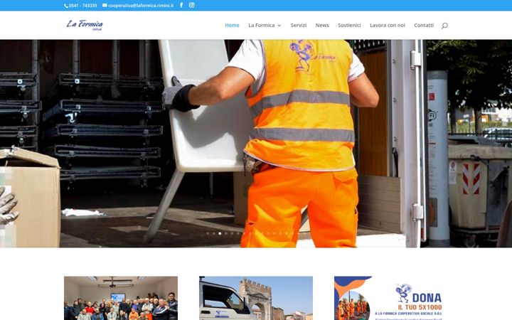 Screenshot of laformica.rimini.it