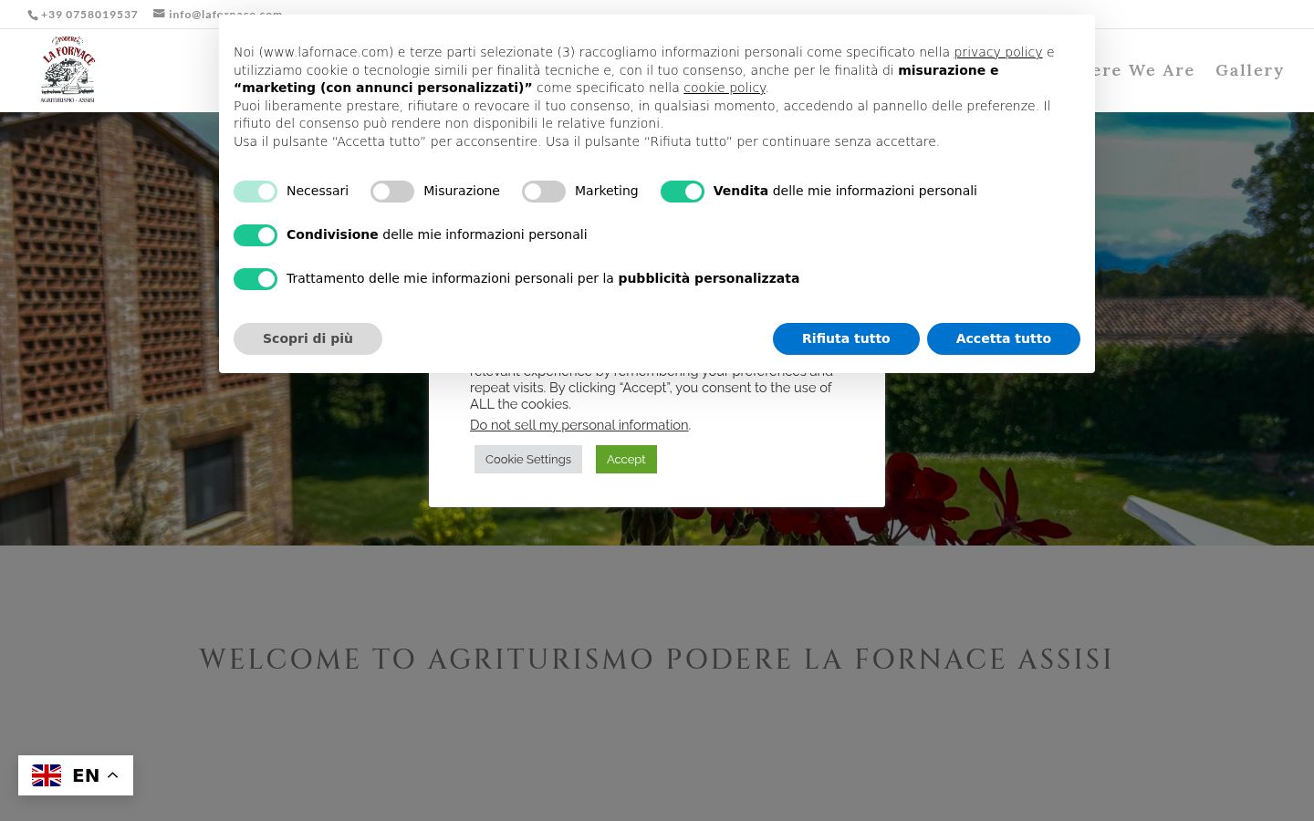 Screenshot van de toestemmingsbanner zoals getoond vóór enige interactie