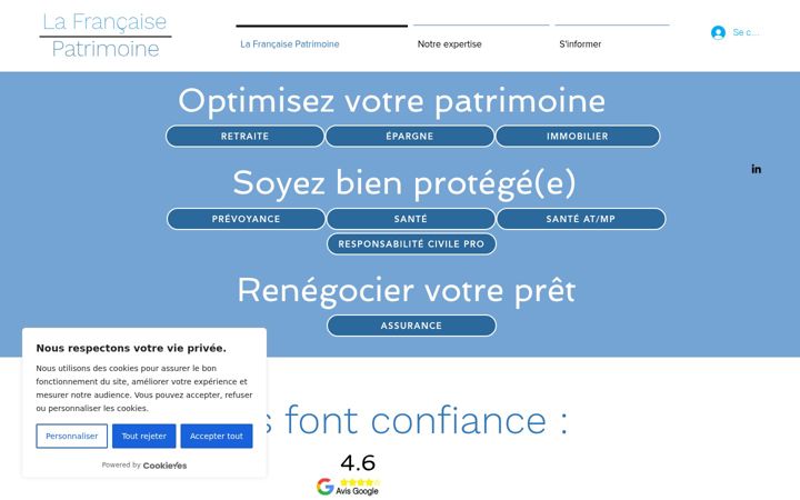Screenshot of lafrancaisepatrimoine.com